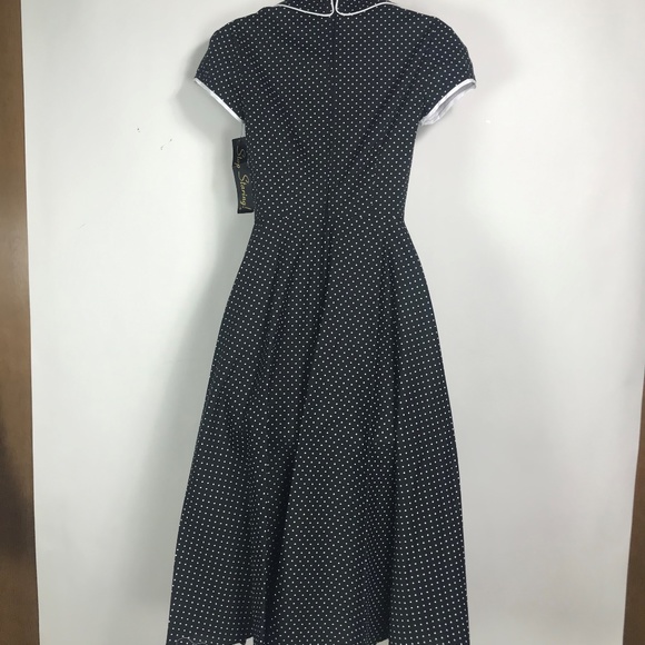 Stop Staring Black and White Polka Dot Dress - Picture 4 of 6